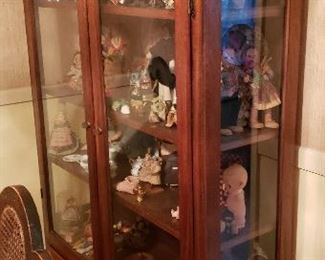 Stein Collection, Oak Cabinet with Doll Collection