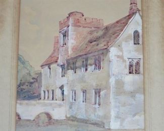 Gouache by Clive Kidder, listed