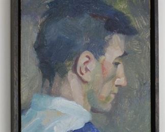 Parisian Portrait of a Man, signed: "Eugene S ... (illegible) Paris, 1933."  I wonder what happened to the sitter?