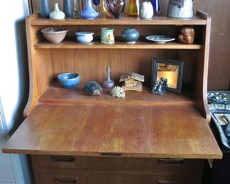 Mid-Century Danish Fall Front Desk, open DESK - SOLD!