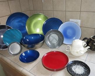 Retro Mid-Century Enamel Serving Pieces by Cathrineholm