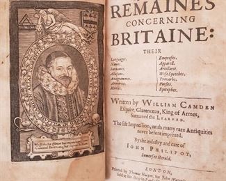 "Remaines Concerning Britaine" 1637
