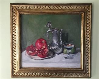 Listed Artist Maurice Molarsky Oil on Canvas Still Life 