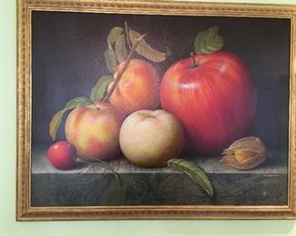 Victor Cadillo Listed Peruvian Artist, Large Still Life Oil on Canvas 