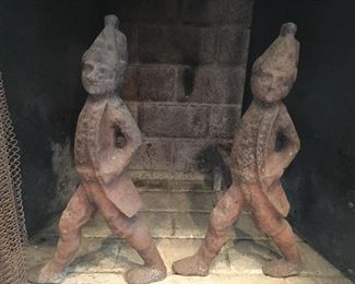 Antique Hessian Andirons 