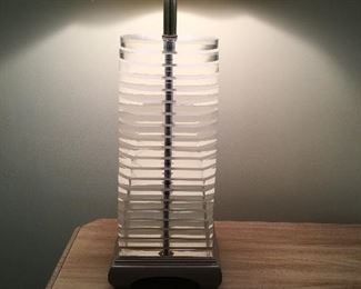 Pair of Hollywood Regency Lucite Table Lamps 