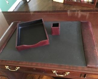 Bosca Leather Desk Set