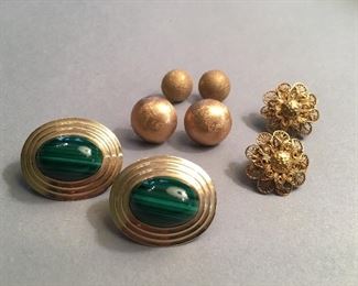 18K and 14K Gold Earrings 