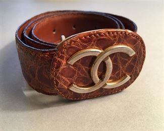 Vintage Chanel Alligator/Crocodile  Belt 