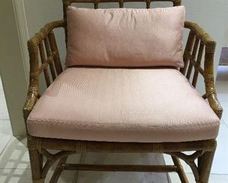 Vintage McGuire Side/Desk Chair (cushions easily replaceable or upholstered)