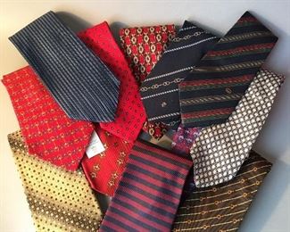 Men’s Silk Ties, Hermes, Valentino, Gucci, Celine, Yves Saint Laurent 