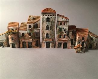 Vintage Seven Piece “Gault” Made in France Village (sold as a set)