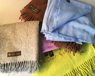 Loro Piana Cashmere Scarfs, Loro Piana Cashmere Silk Blend Shawls, Burberry Cashmere Wool Blend Scarf