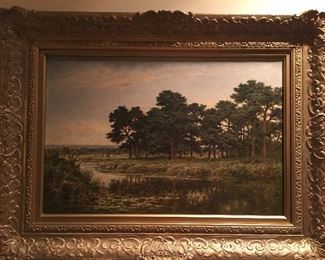 Benjamin Williams Leader (British 1831-1923) Landscape Dated 1917, Oil on Canvas. Listed Artist
