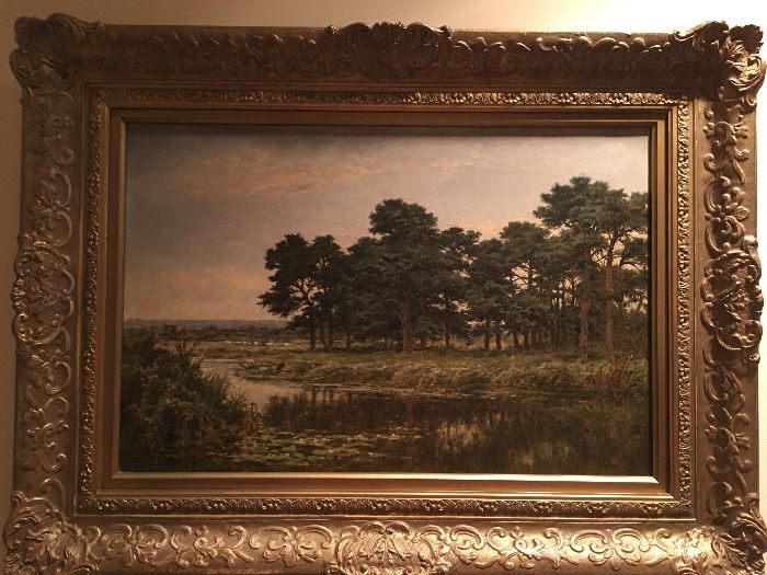 Benjamin Williams Leader (British 1831-1923) Landscape Dated 1917, Oil on Canvas. Listed Artist