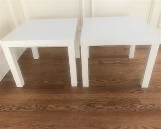 $50 Pair -- Two Ikea side tables.   Some wear on top.  22"x22"x18"