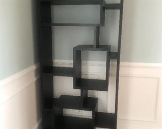 $75 -- Contemporary cube display book shelf.  Good condition with some wear.  Height 6' x Width 32" x depth 12".  