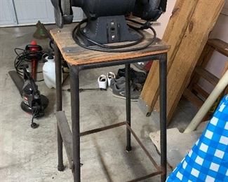 #43	Black and Decker 6" bench grinder on a stand	 $60.00 
