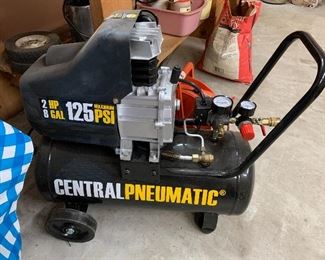 #45	Central Pneumatic 8 gal oil lubricated air compressor	 $75.00 
