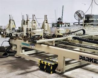 Parker PVC Window And Door Welding Produce Cleaning Line, Includes Control Board And Material Tables