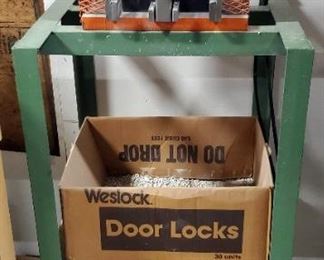 Air-Mite Hydraulic Punch, Mounted On Stand With Foot Pedal Controls 54" x 23" x 24"