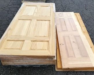 Pine 6 Panel Doors, Qty 8, Various Sizes, 30", 32", And 36" x 80"