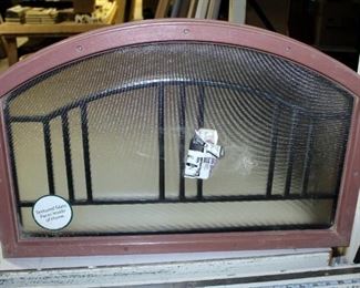 Beveled Stained Glass Side Lite Windows with Vinyl Trim, 50" X 10", Qty 2 And Arch Window 18" X 26.5"