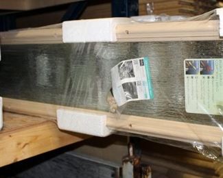 Sidelight And Door Panel Glass Inserts, Sidelight Panels And More, Various Sizes And Styles, Contents Of 3 Shelves