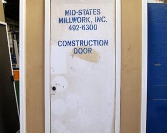 Pre-Hung Construction Door With Sidelights, 99" x 67" Overall Size