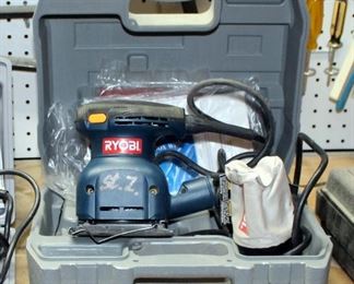 Ryobi Electric 1/4 Sheet Sander Model S651D In Carrying Case, And Craftsman Rotary Tool Model 61002 In Carrying Case
