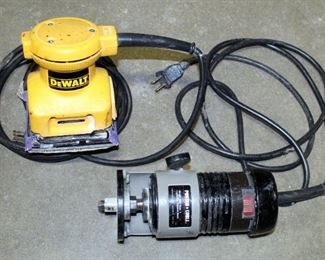 DeWalt Electric Palm Sander Model DW411 And Porter Cable Electric Router Model 3091