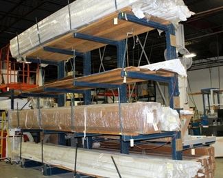 Heavy Duty Steel Industrial Cantilever Rack, 16' x 16' x 8'