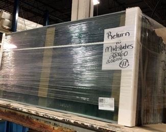 Double Pane Glass Window Panels, 34i"x 30", Qty 18
