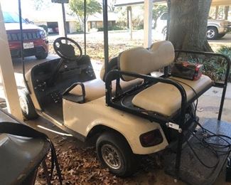 E-Z Go 48v Golf Cart Rear Flip Seat and Charger