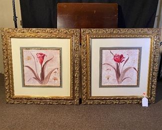 pair of flower prints