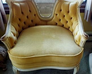 Gold F P arm chair