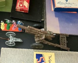 Games, model canons, metal soldiers & games