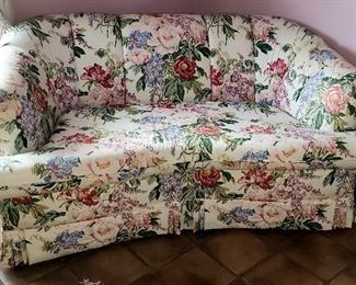 Floral loveseat