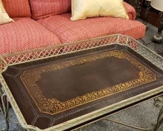 Leather Top Coffee table