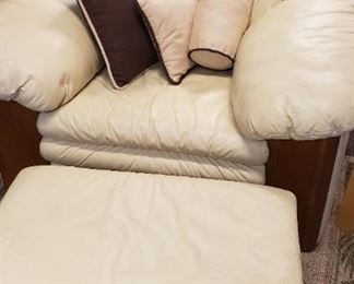 Leather Chair and ottoman