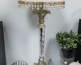 Pair crystal lamps