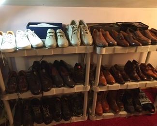 Some of the men's shoes....most size 10 1/2, some 10, some 11