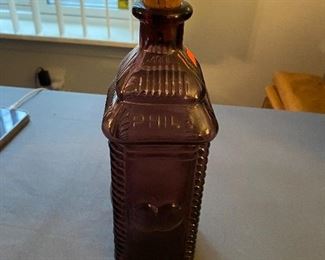 Purple glass container