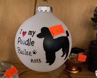 I love my poodle ornament and holder