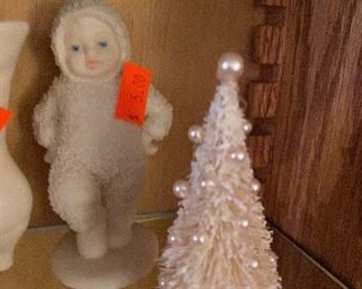 White christmas  tree and white baby