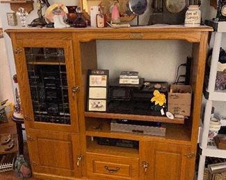 White Clad Oak Entertainment Center