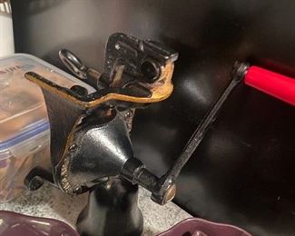 Antique coffee grinder