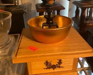 Antique grinder with drawer