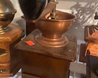 Antique grinder with drawer