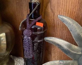 Purple glass bottle